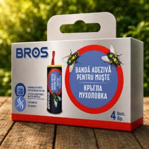 BROS лепяща ролка за мухи 4 броя за улавяне на летящи насекоми