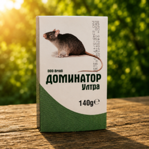 Отрова за мишки Доминатор Ултра черни пелети родентицидна примамка срещу мишки и плъхове